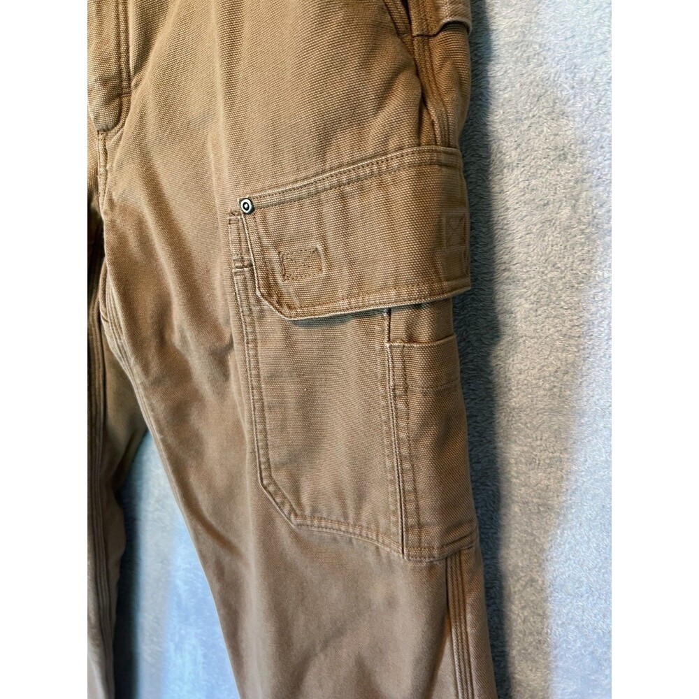 Duluth Trading Co. Mens Brown Fire Hose Fleece-Lined Relaxed Fit Pants Workwear - Picture 4 of 8